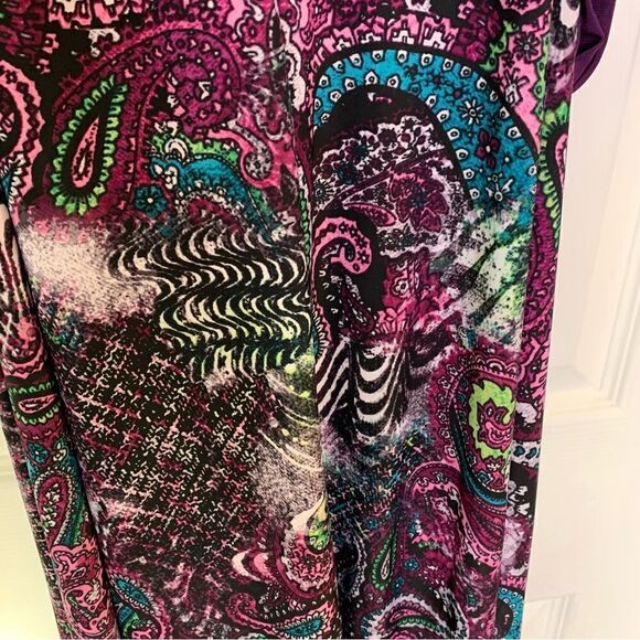 Flirty Pink Maternity Maxi Dress Burgundy and Paisley Size XL - Picture 5 of 10